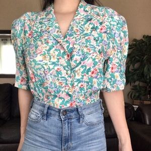 Vintage Handmade Floral Blazer